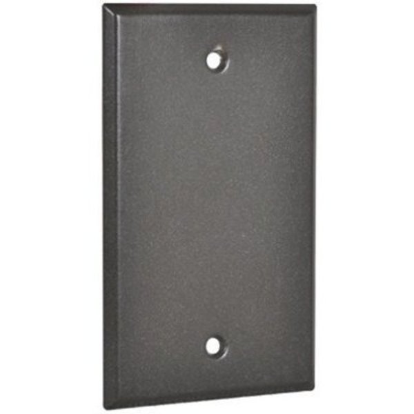 Hubbell Electrical Box Cover, 1 Gang, Rectangular, Bronze, Blank 1BC-BR